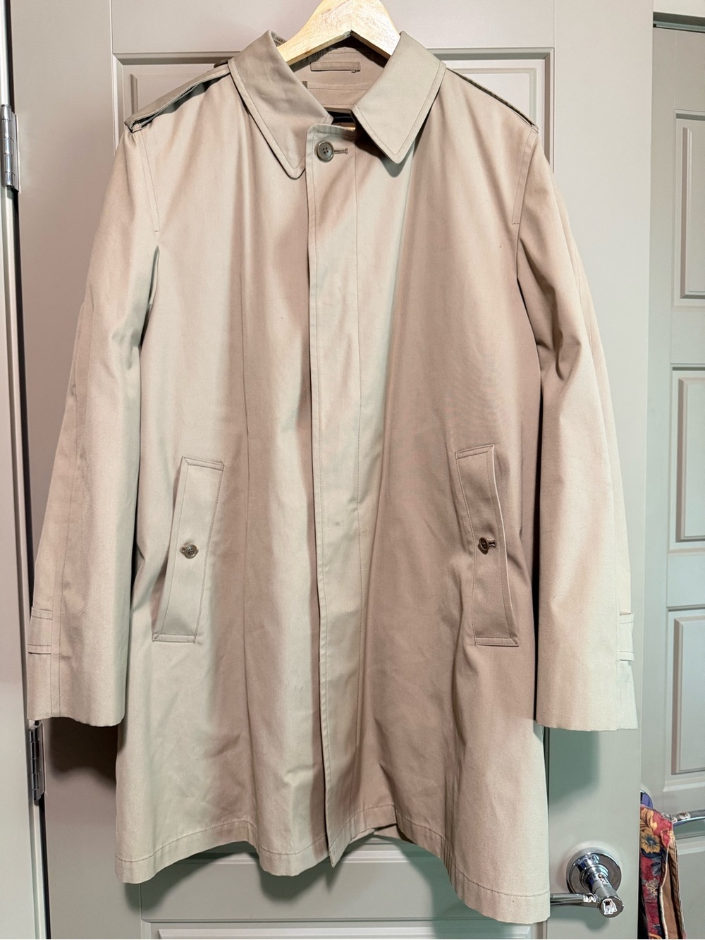 London Fog Men's Light Beige Trench Coat